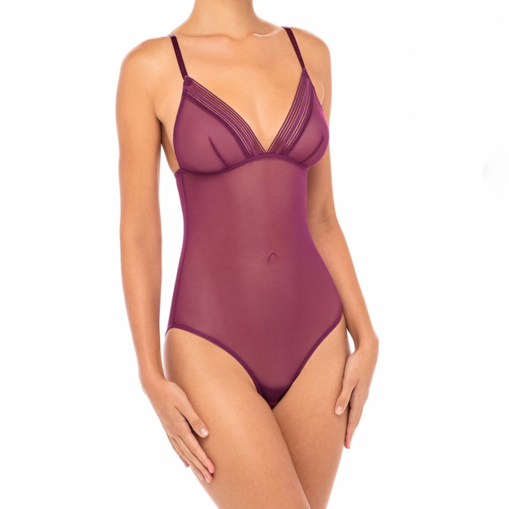 French Connection Sheer Mesh Bodysuit Size M